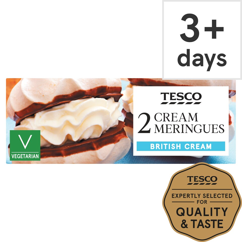 Tesco Fresh Cream Meringues 2 Pack