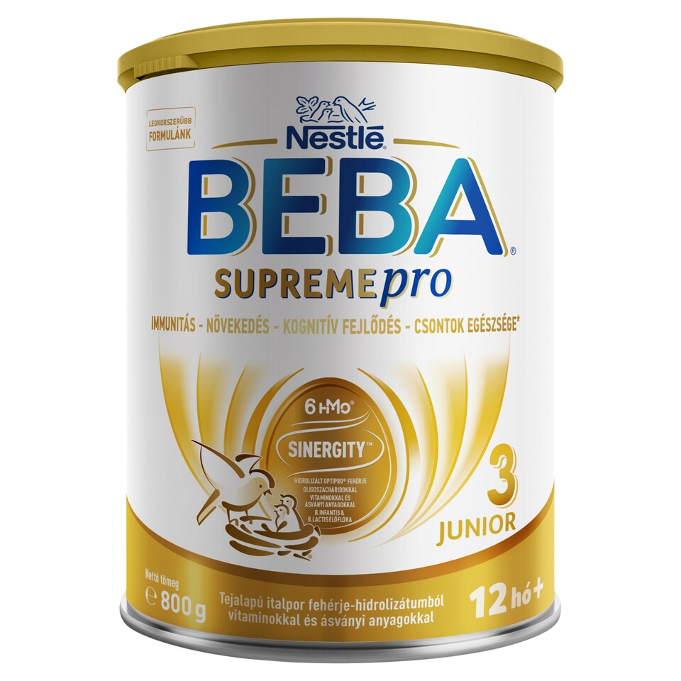 Beba SupremePro 3 Junior tejalapú italpor fehérje-hidrolizátumból 12 hó+ 800 g