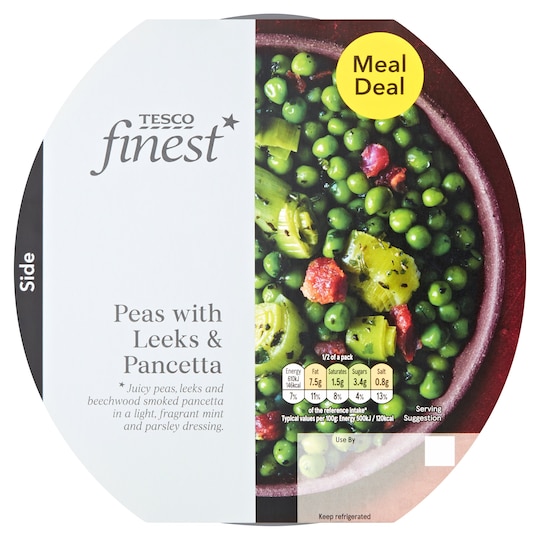 Tesco Finest Peas, Leeks & Pancetta 250G Tesco Groceries
