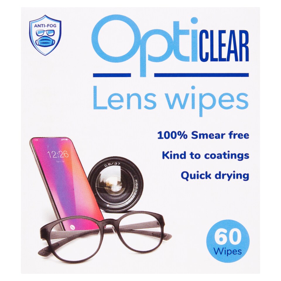 Opticlear Lens Wipes 60 Pack