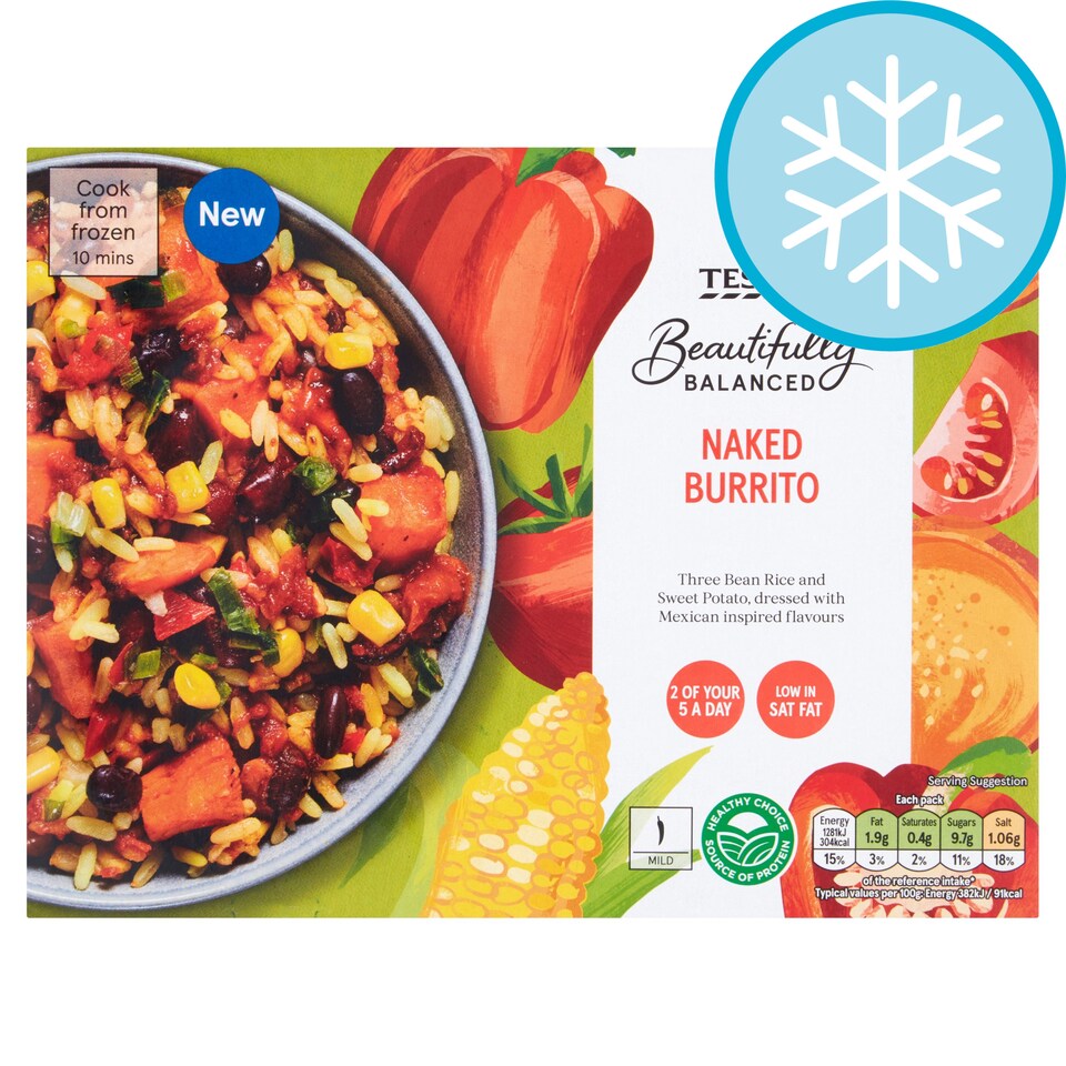 Tesco Beautifully Balanced Naked Burrito Bowl 400G Tesco Groceries