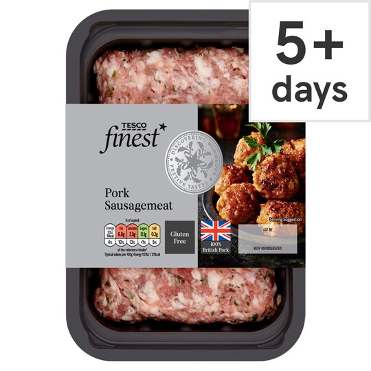 Tesco Finest British Pork Sausages Meat 350G Tesco Groceries