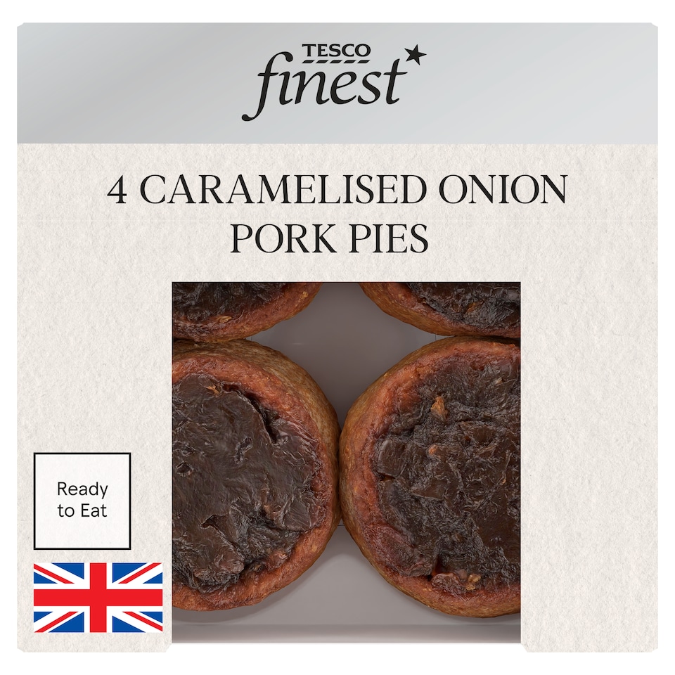 Tesco Finest Caramelised Onion Topped Pork Pies 200g