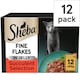 image 1 of Sheba Fine Flakes Cat Food Pouches Succulent Mix Jelly 12x85g