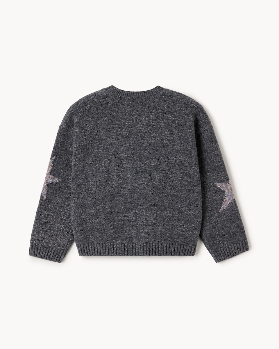 image 1 of F&F Girls Star Jumper in Grey