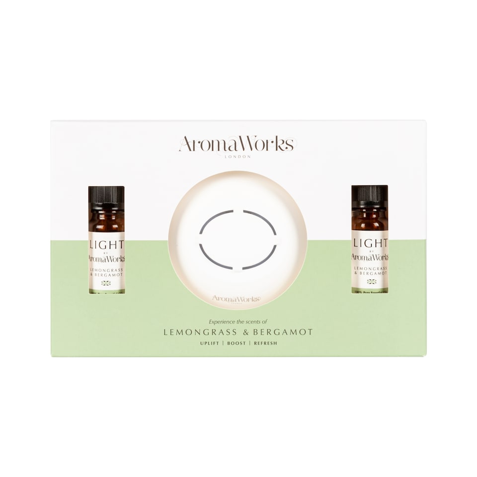 Aromaworks  Lemongrass & Bergamot USB Diffuser Giftset
