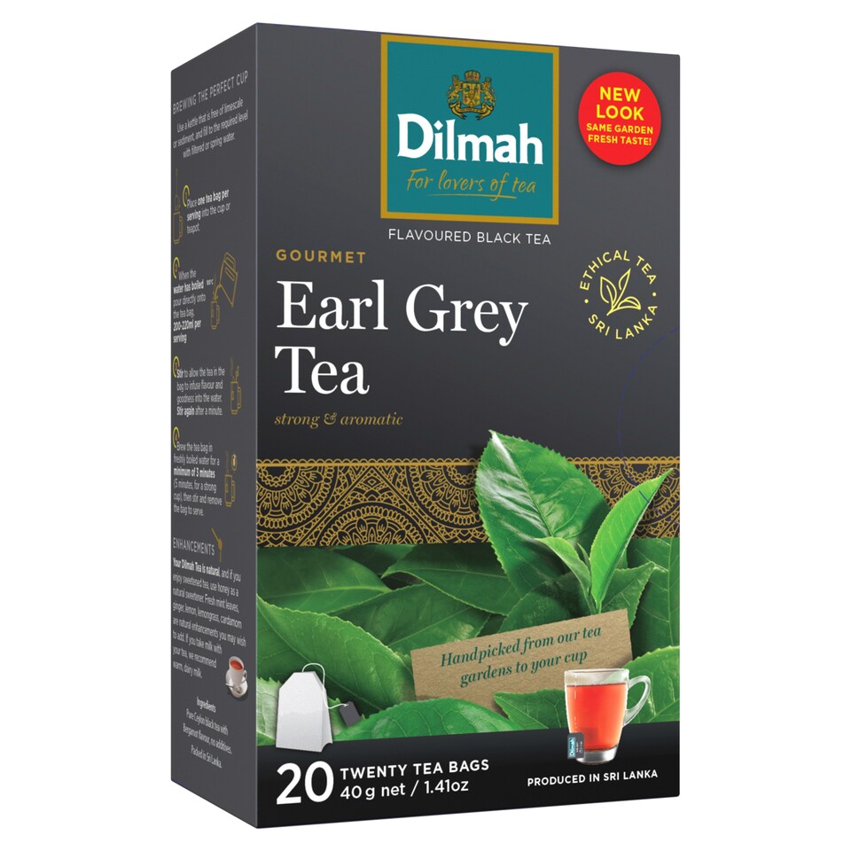 Dilmah Earl Grey černý čaj 20 x 1,5g