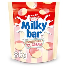 Milkybar Raspberry Ripple Ice Cream Flavour White Chocolate Pieces 86g