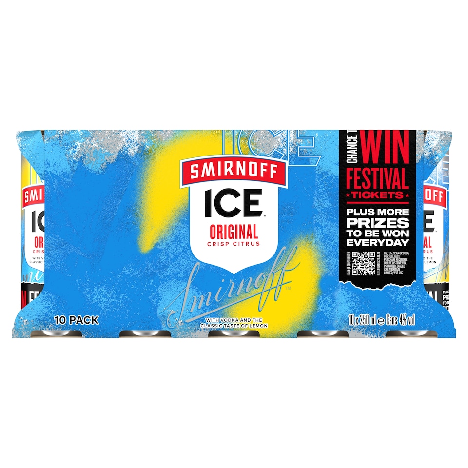 Smirnoff Ice Original Vodka Mixed Drink Can 4% Vol 10x250ml