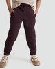 image 1 of F&F Active Boys Cotton Rich Slogan Cuffed Joggers in Burgundy