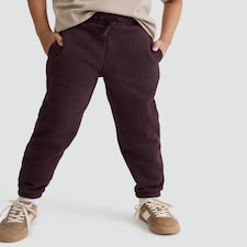 F&F Active Boys Cotton Rich Slogan Cuffed Joggers in Burgundy