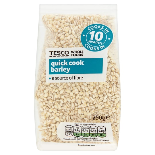 Tesco Wholefoods Quick Cook Barley 250G Tesco Groceries