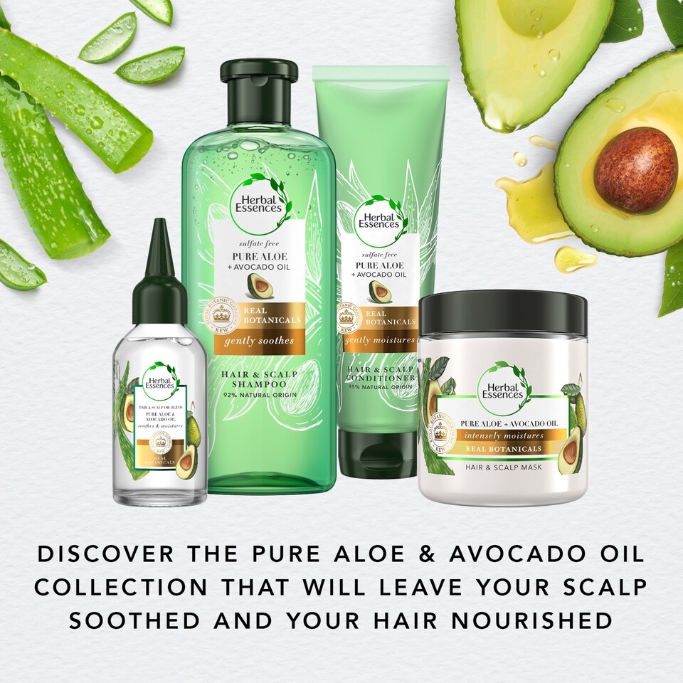 image 1 of Herbal Essences Sulfate Free Shampoo, Aloe+Avocado Oil, 380Ml