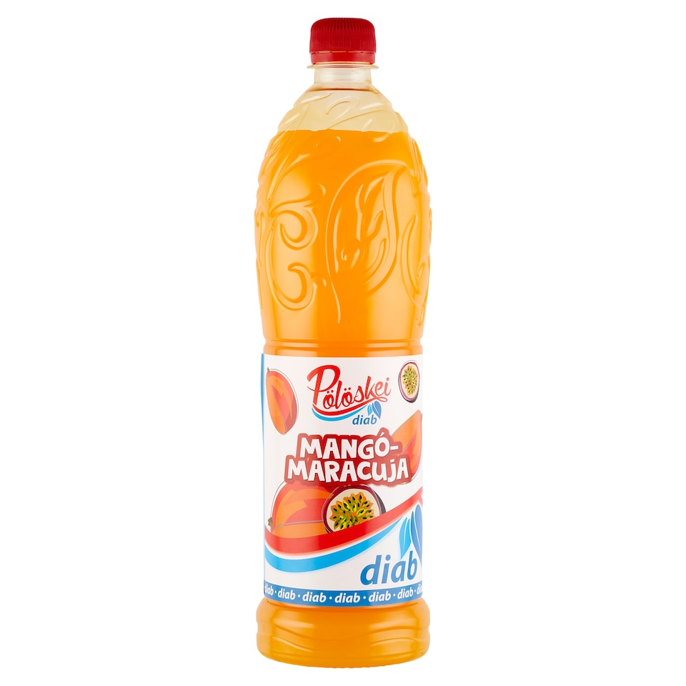 Pölöskei Diab mangó-maracuja ízű szörp édesítőszerekkel 1 l