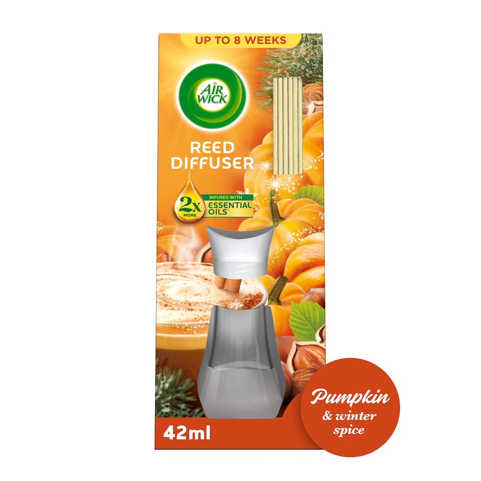 Air Wick Essential Oils Reed Diffuser - Pumpkin Spice 42ml