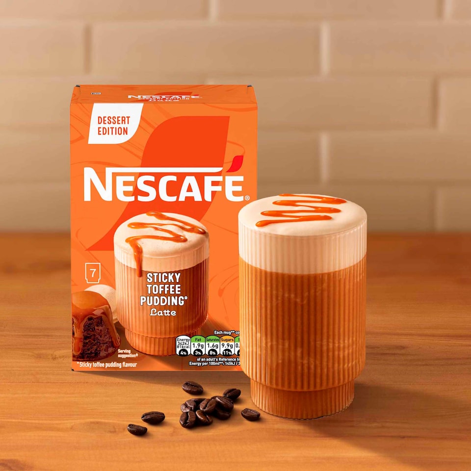 image 1 of Nescafe Sticky Toffee Pudding Latte 7 x 20g Sachets