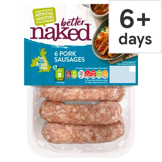 Finne Brogue Naked Ultimate Pork Sausage 400G Tesco Groceries
