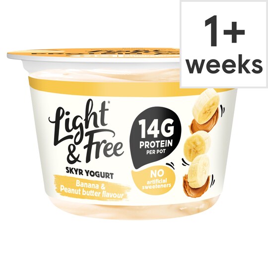 Light & Free Skyr Yogurt Banana & Peanut Butter Flavoured 150G Tesco