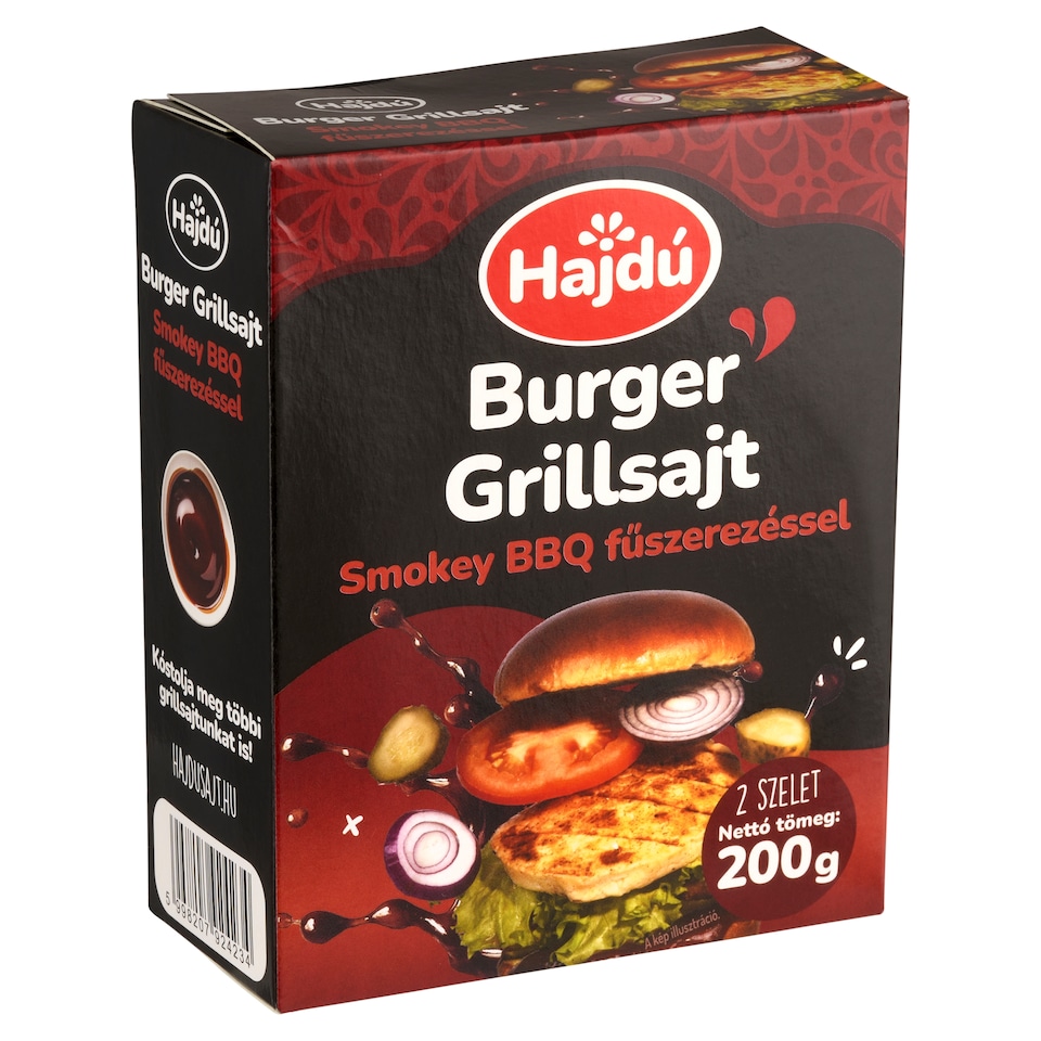 Hajdú burger grillsajt Smokey BBQ fűszerezéssel 2 db 200 g  1. kép