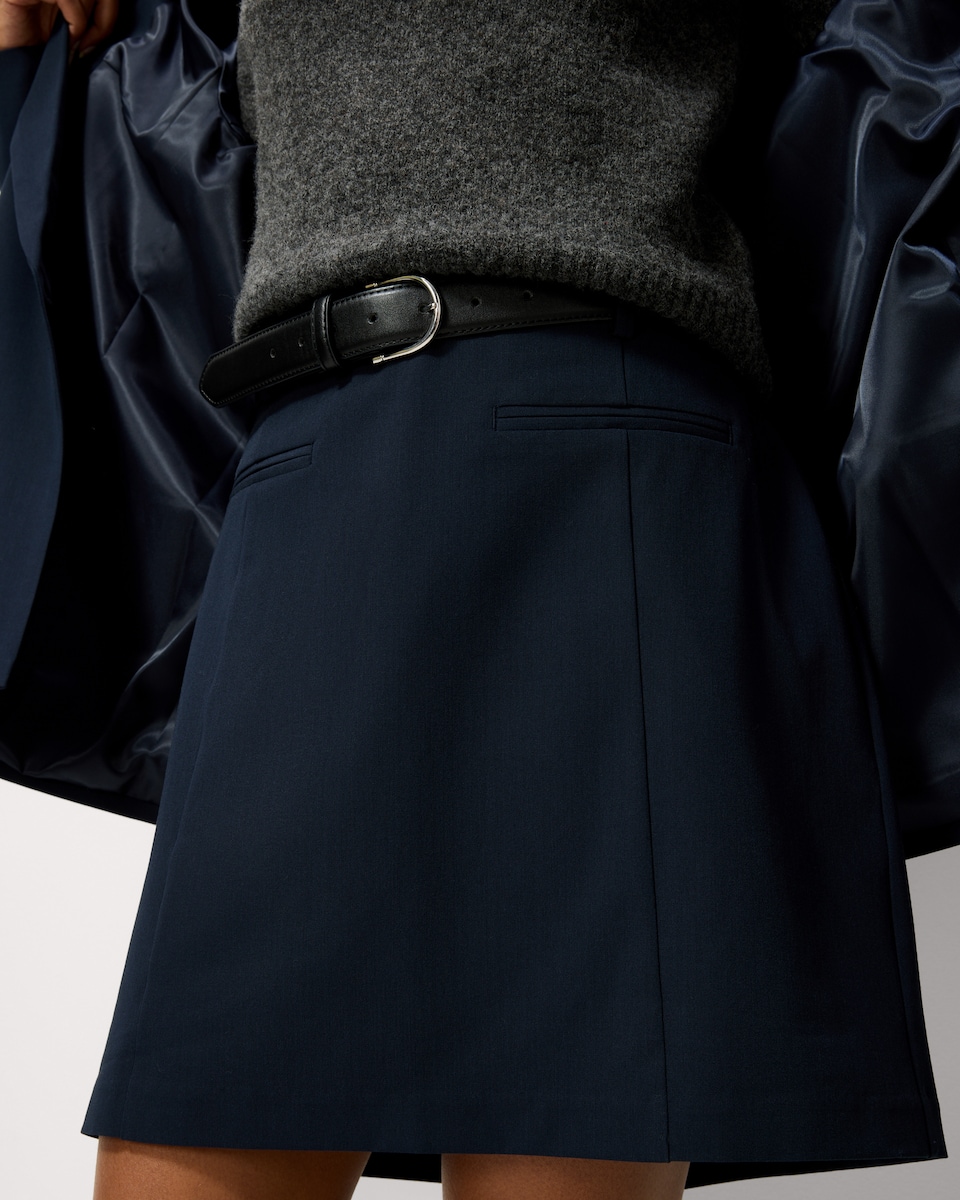 image 1 of F&F Tailored Mini Skirt in Navy