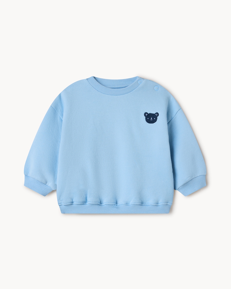 image 1 of F&F Baby 2-Pack Cotton Rich Sweatshirts in Neutral