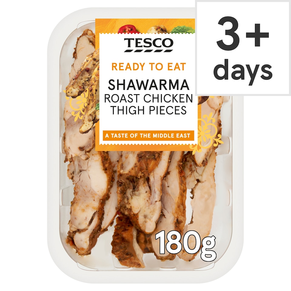 Tesco Shawarma Style Chicken Thigh Strips 180g 