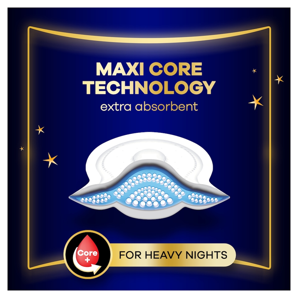 image 1 of Always Maxi Size 3 Night Sanitary Towels 9 Pack