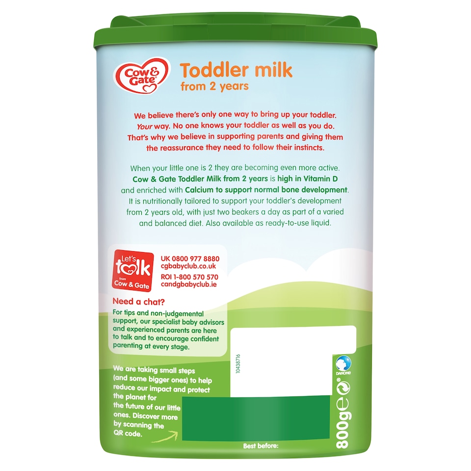 image 1 of Cow & Gate 4 Toddler Milk Formula 2+ Years 800g