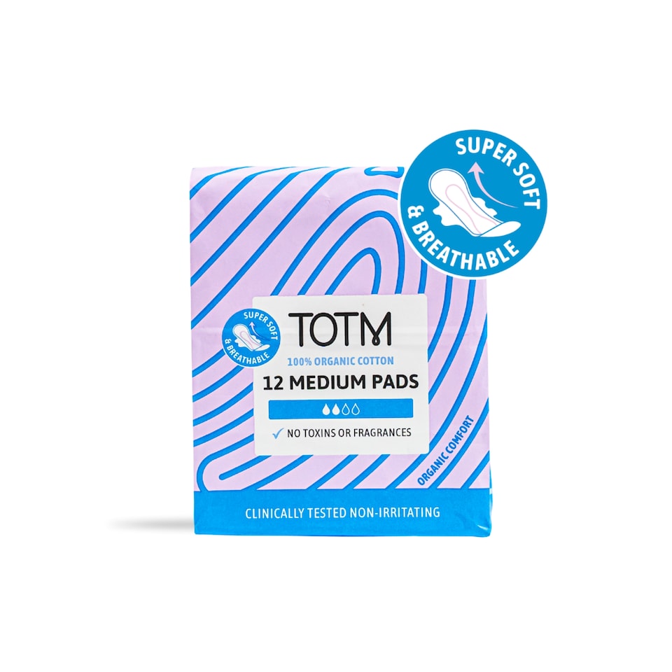 image 1 of TOTM Organic Cotton Pads Medium 12 Pads