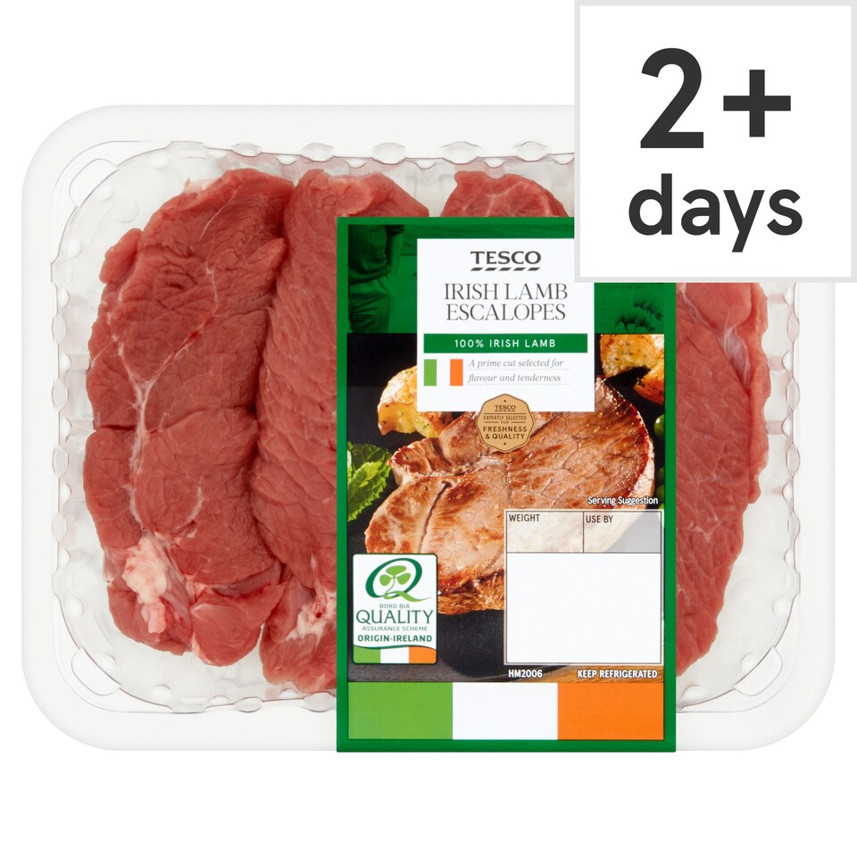 Tesco Irish Lamb Escalopes 300G