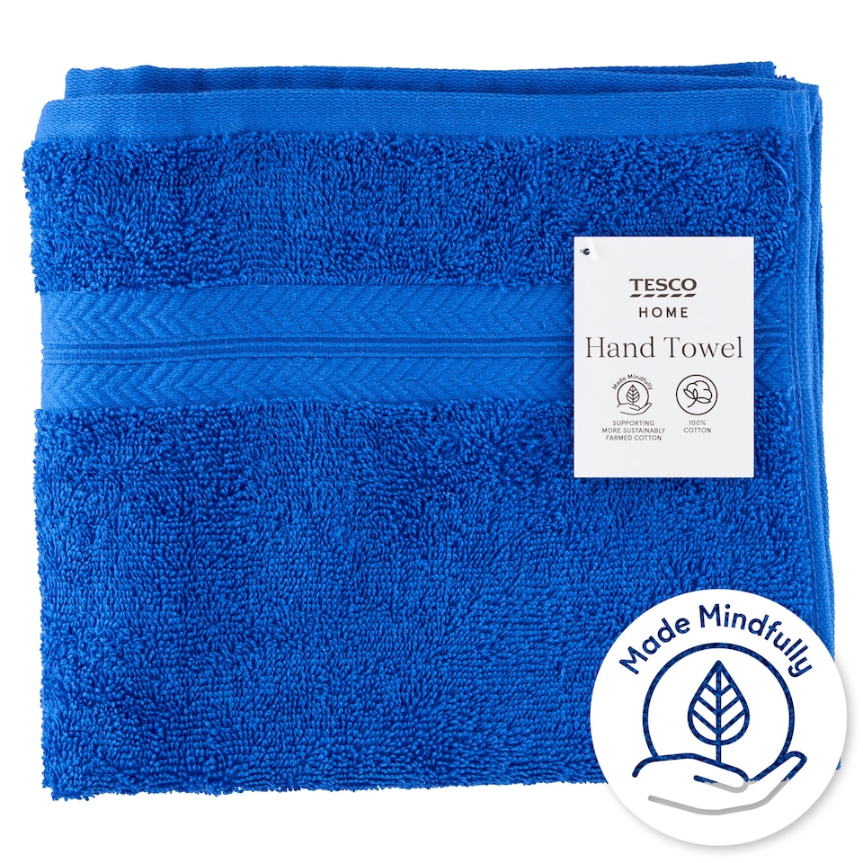 Tesco Home tengerészkék színű kéztörlő 50 cm x 90 cm