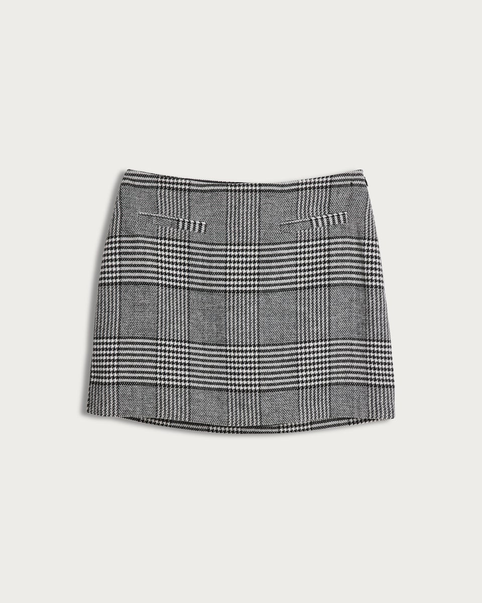 image 1 of F&F Checked Mini Skirt in Black