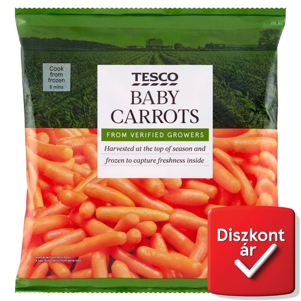 Tesco gyorsfagyasztott bébi sárgarépa 450 g