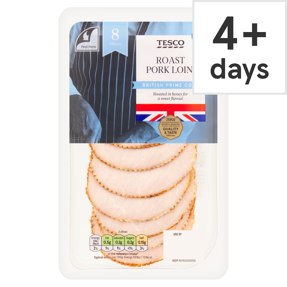 Tesco British Roast Pork Loin Slices 100g