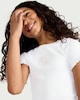 image 1 of F&F Girls Cotton Rich Ribbed Sunshine Embellished T-Shirt in White