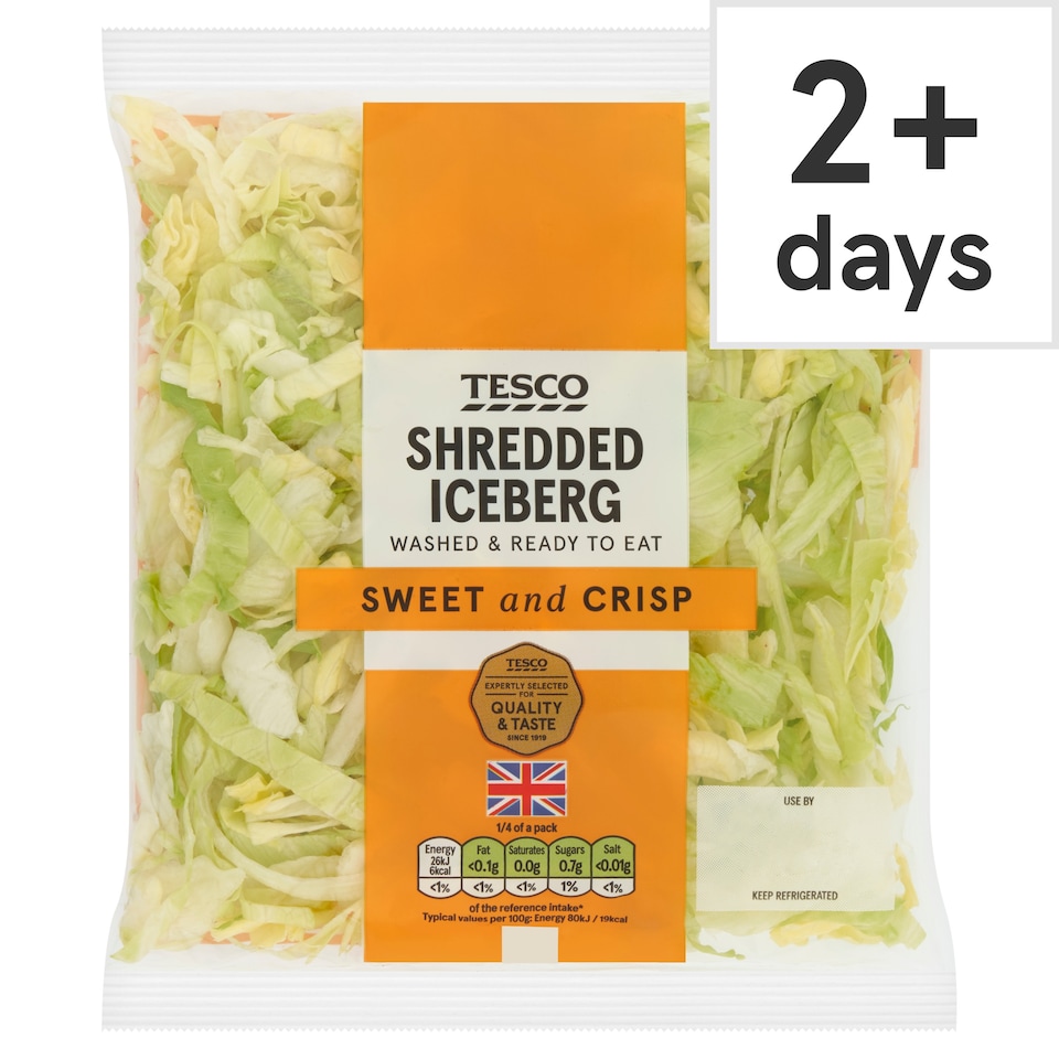 image 1 of Tesco Shredded Iceberg 130G