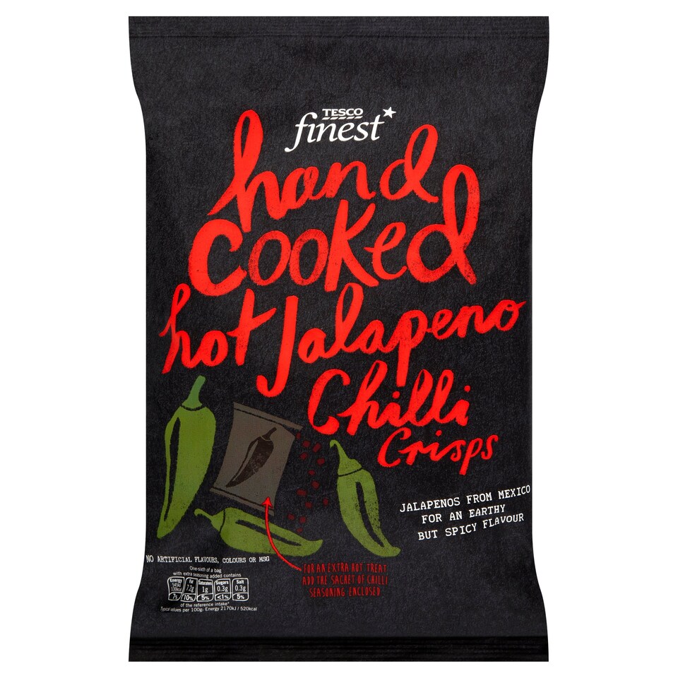 Tesco Finest Hot Chilli Crisps 150G