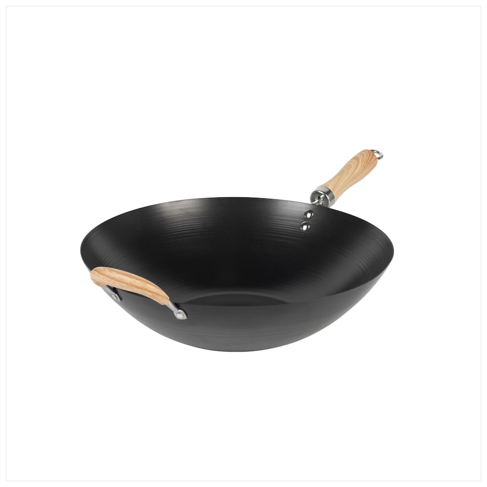 image 1 of Salter Carbon Steel Wok 34cm