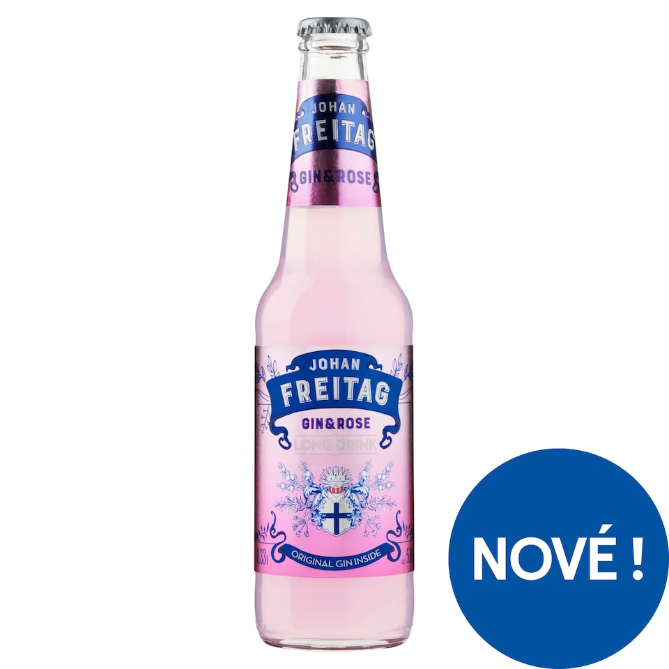 Johan Freitag Gin s limonádou s příchutí růže 0,33l