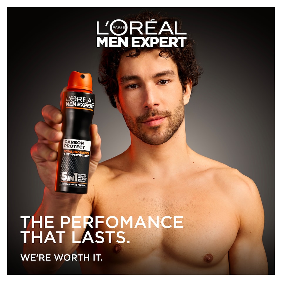 image 1 of L'Oreal Men Expert Carbon Protect Antiperspirant Spray Deodorant XXL 300ml