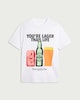 image 4 of F&F Pure Cotton Lager Than Life T-Shirt in White