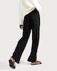 image 1 of F&F Textured Wide Leg Trousers in Black