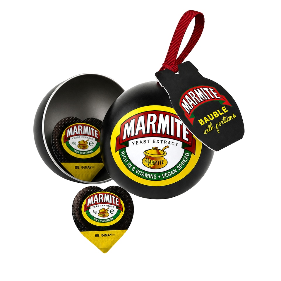 image 1 of Marmite Bauble With Marmite Portions 2 X 8g Gift Set