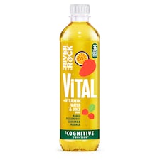 Deep River Rock Vital + Vitamin Water & Juice Mango Passionfruit Guarana & Moringa 450ml