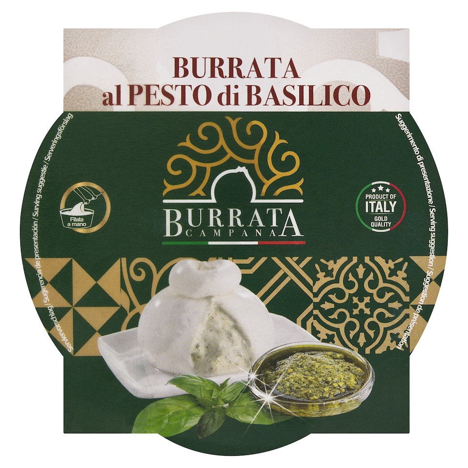 Obrázek 1 pro produkt Burrata Campana Burrata sýr s drcenou bazalkou 270g