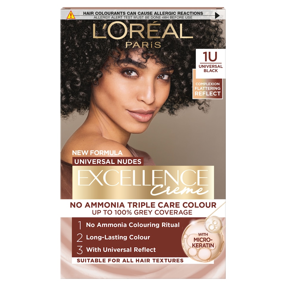 image 1 of L'Oreal Paris Excellence Nudes Universal 1U BlackPermanent Hair Dye