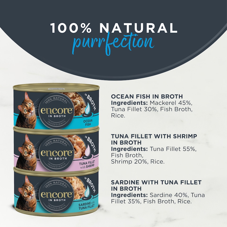 image 1 of Encore Cat Food Fish Selection Tins 12X70g