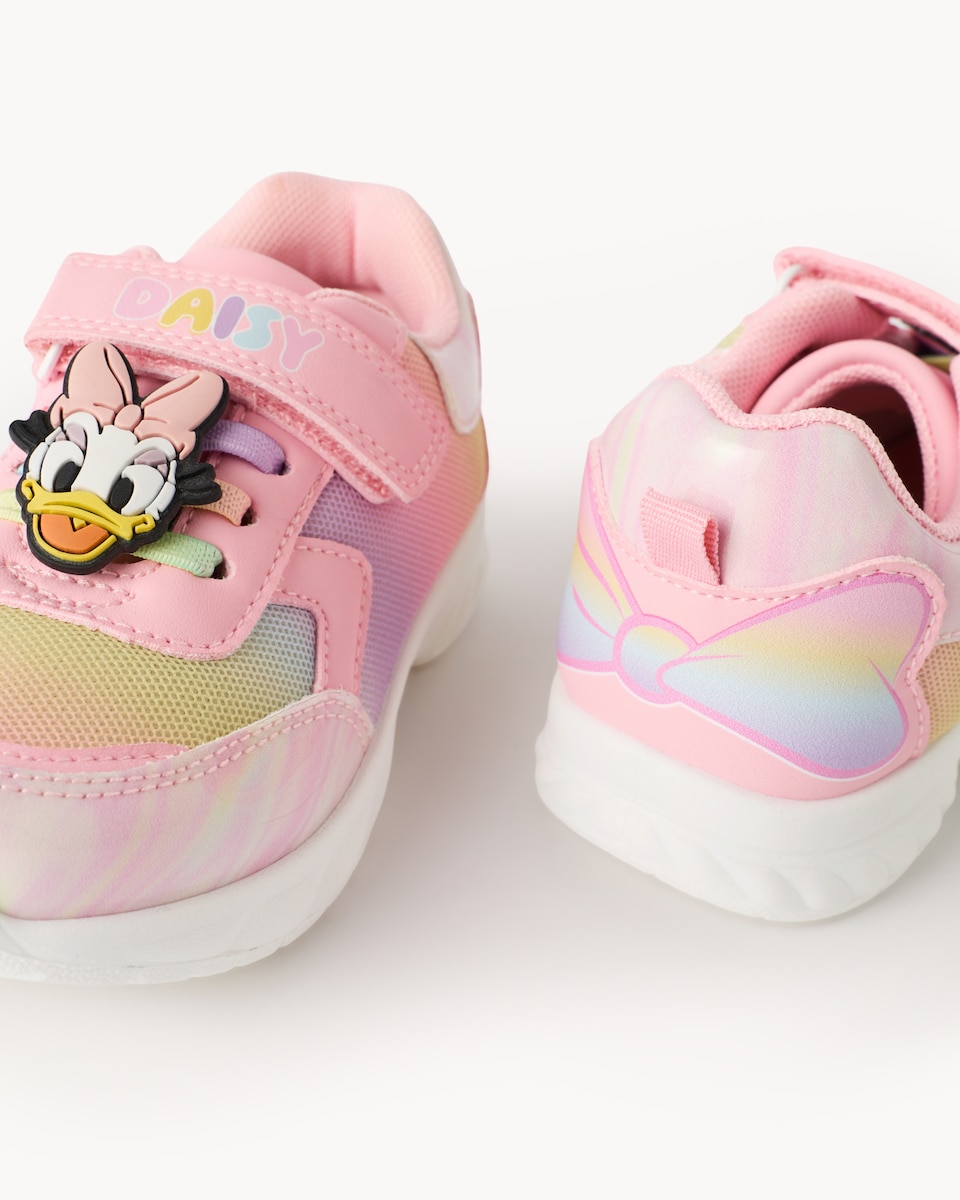 image 1 of Disney Minnie Mouse and Daisy Duck Light Up Trainers in Pink