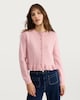 image 2 of F&F Frilly Button Up Cardigan with Wool in Pink