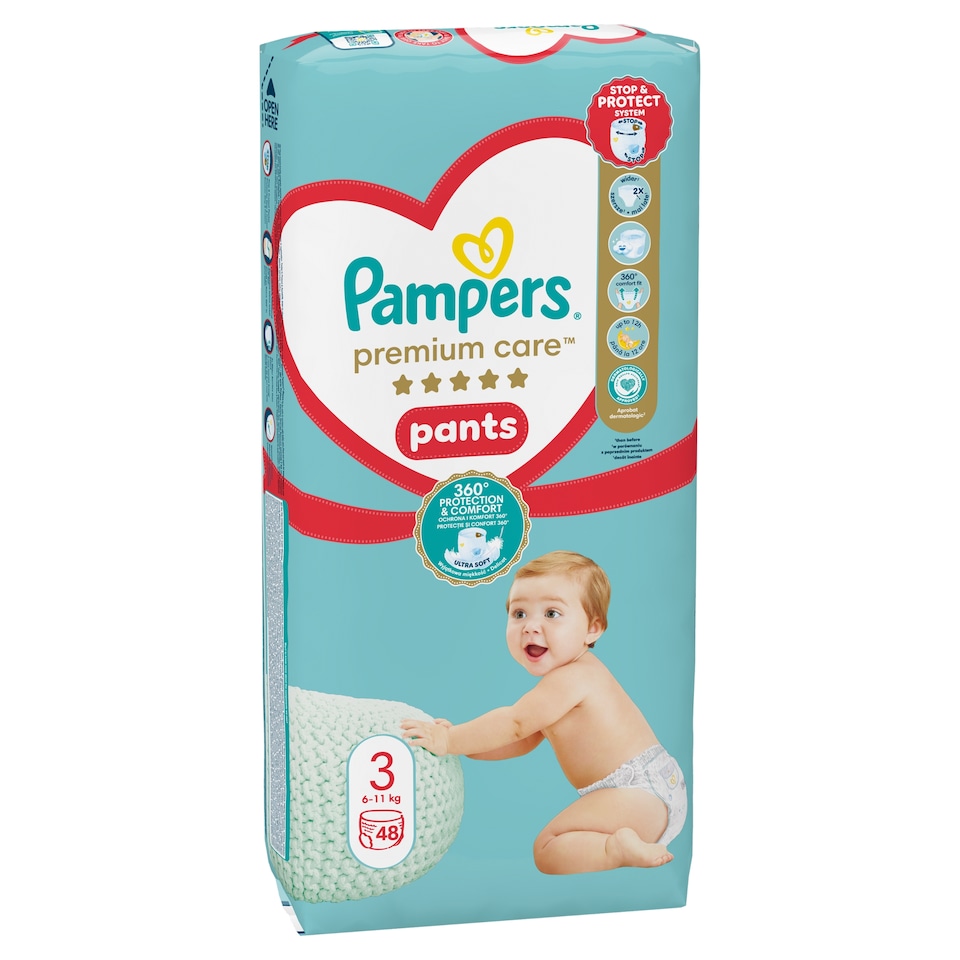 obrázok 1 z Pampers Premium Care plienkové nohavičky veľkosť 3, 48 plienok, 6kg-11kg